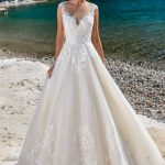 Vestido de Novia en A Encantador con Espalda Ilusi?n. Ref. MVNMLPZE