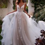 Vestido de Novia Estilo Princesa Hermoso Escote en V. Ref. QBYE74474