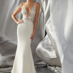 Vestido de Novia Estilo Sirena Hermoso Escote y Espalda en U. Ref. MVNJ73ZS