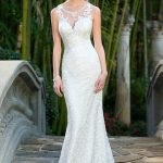 Vestido de Novia Estilo Sirena Hermosa Espalda Escote Cuchara con Apliques y Pedrer?a. Ref. MVNPYF5P