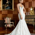 Vestido Sirena Espalda Escotada Apliques en Pedrería y Lentejuelas. Ref. MVNX7XYQ