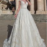 Vestido de Novia Línea A en Tul Escote Corazón en Apliques y Hermosa Espalda. Ref. QBYE18455