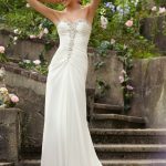 Vestido de Novia Strapless Falda Recta Jardín o Playa. Ref. MVN58FD9