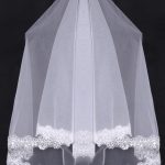 Mantilla de Novia Contorno Bordado y Pedreria - QV133