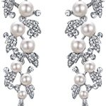 Aretes Colgantes con Arabescos de Cristal Austriaco para Novia o Invitadas. REF. QART101